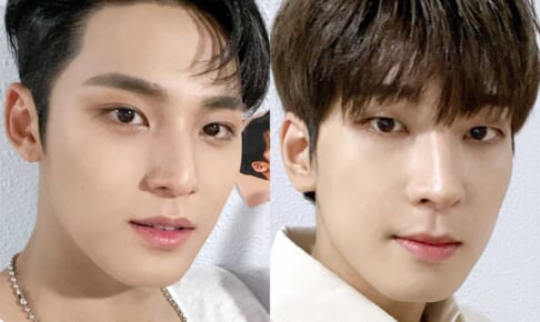 （左）SEVENTEEN ミンギュ（右）ウォヌ