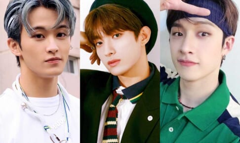 NCT マーク、SEVENTEEN ドギョム、Stray Kids バンチャン（右）