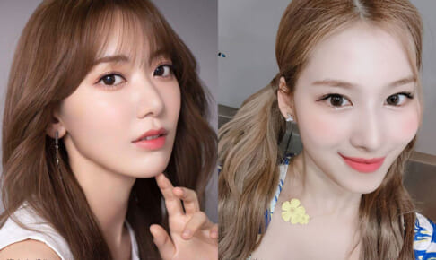 IZ*ONE 活動終了の宮脇咲良（左）、TWICE サナ