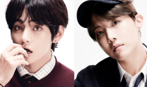 （左）BTS V（右）J-HOPE