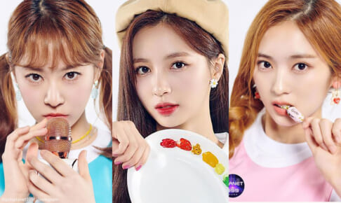「Girls Planet 999」に参加する Cherry Bullet（左から）ボラ、ジウォン、メイ