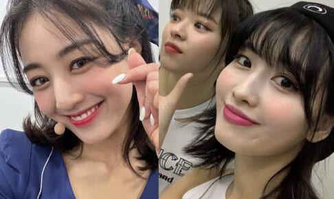 TWICE（左から） ジヒョ、ジョンヨン、モモ