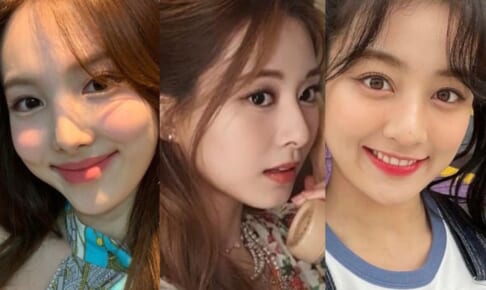 （左から）TWICE ナヨン、ツウィ、ジヒョ