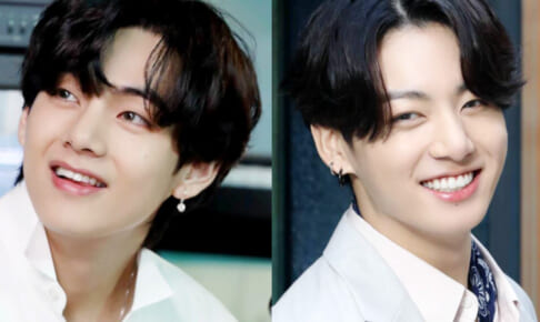 （左）BTS V（右）ジョングク
