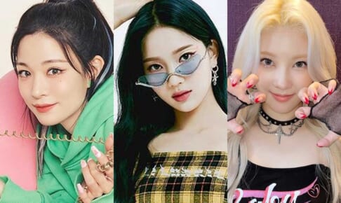 fromis_9 チェヨン、STAYC アイサ、PURPLE KISS チェイン（右）