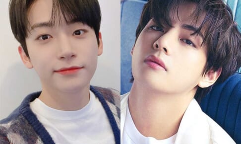 CRAVITY ジョンモ、BTS V（右）