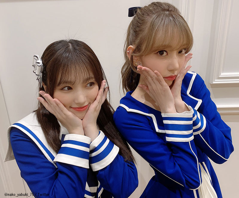 IZ*ONE 活動終了の矢吹奈子（左）、宮脇咲良（右）