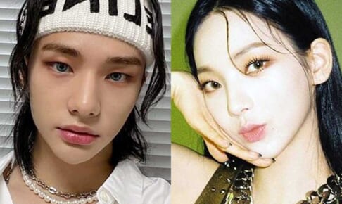 Stray Kids ヒョンジン、aespa カリナ（右）