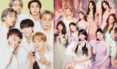 BTS、TWICE（右）