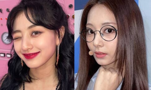 TWICE ジヒョ（左）、ツウィ（右）