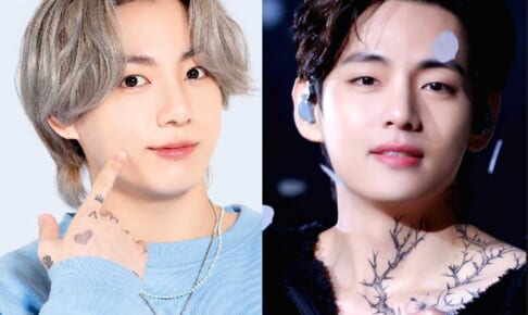 BTS ジョングク（左）V（右）
