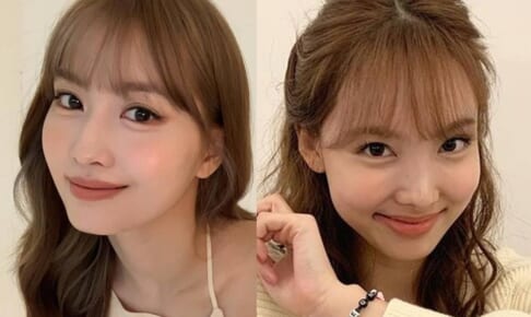 TWICE モモ（左）、ナヨン（右）