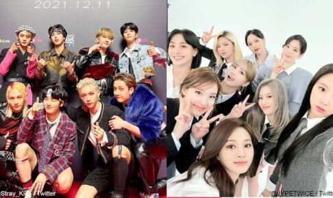 Stray kids（左）、TWICE（右）