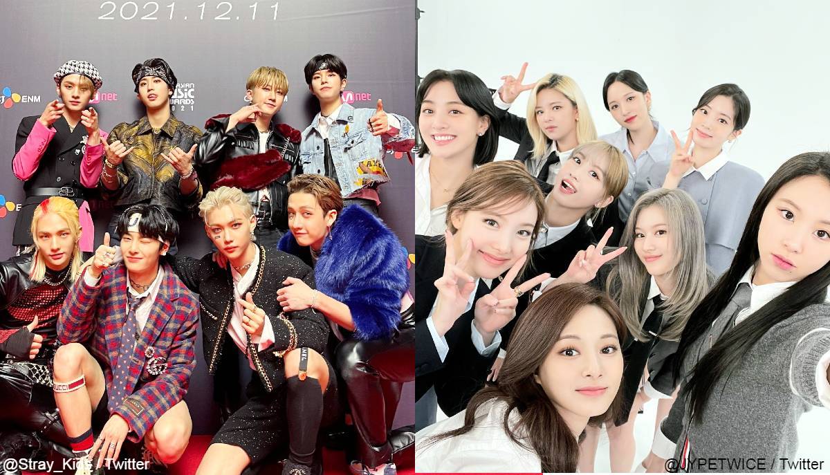 Stray kids（左）、TWICE（右）