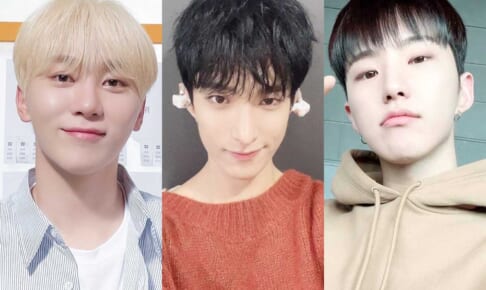 左から順に、SEVENTEEN スングァン、ドギョム、ホシ