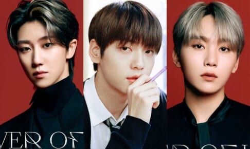 左から順にSEVENTEEN ディエイト、TXT スビン、SEVENTEEN スングァン