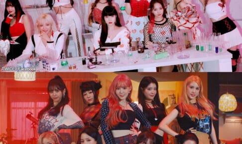 TWICE（上段）、Kep1er（下段）