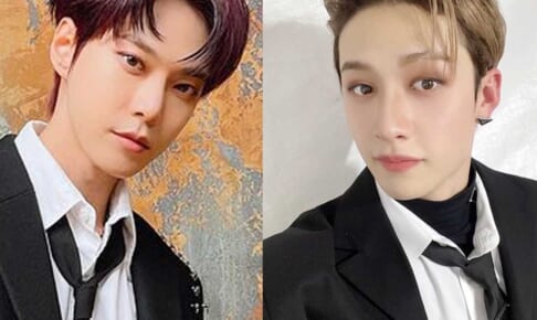 NCT ドヨン、Stray Kids バンチャン（右）