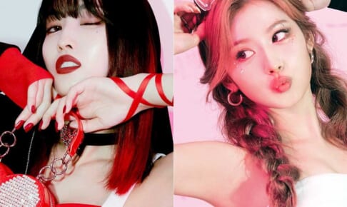 TWICE モモ、サナ（右）