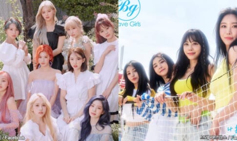 TWICE（左）、Brave Girls（右）