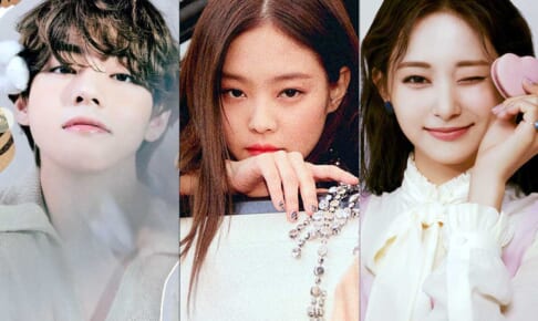 BTS V、BLACKPINK ジェニー、TWICE ツウィ（右）