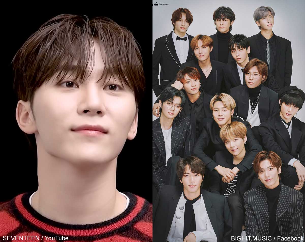 （左）SEVENTEEN スングァン（右）BTS、TXT、イ・ヒョン