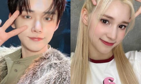 TXT ヨンジュン、Kep1er ヒュニンバヒエ（右）