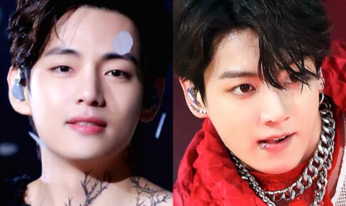 （左）BTS V（右）ジョングク