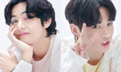 （左）BTS V（右）ジョングク