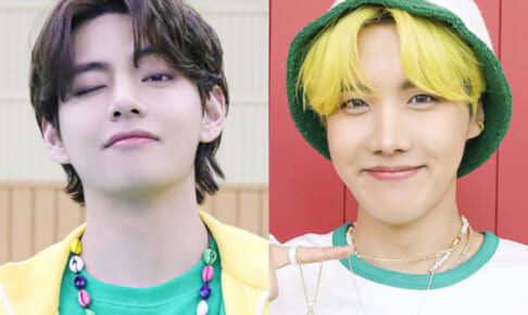 （左）BTS V（右）J-HOPE
