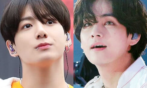 BTS（左）ジョングク（右）V