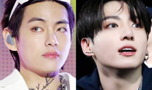BTS（左）V（右）ジョングク
