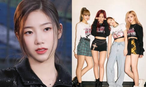 LE SSERAFIM カズハ（左）、BLACKPINK（右）