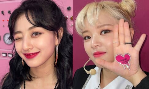 TWICE ジヒョ（左）、ジョンヨン（右）