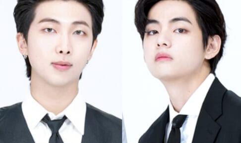 （左）BTS RM（右）V