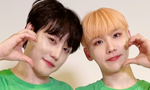 Golden Child ジャンジュン（チャンジュン）（左）、AB6IX ウン（右）