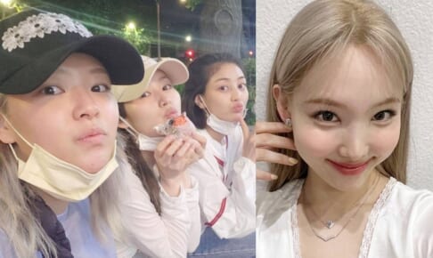 TWICE （左から）ジョンヨン、サナ、ジヒョ、ナヨン