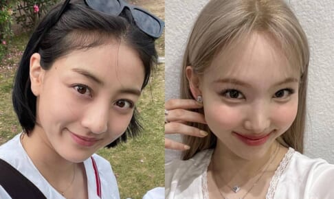 TWICE ジヒョ（左）、ナヨン（右）
