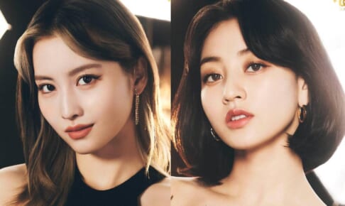 TWICE モモ（左）、ジヒョ（右）