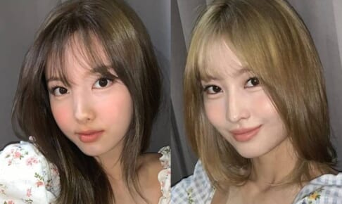 TWICE ナヨン（左）、モモ（右）