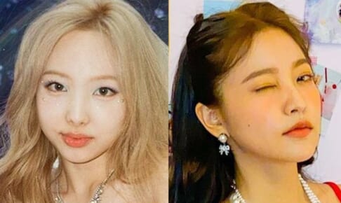 TWICE ナヨン（左）、Red Velvet イェリ（右）