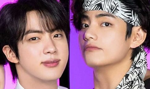BTS（左）ジン（右）V