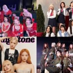 左上から時計回りに TWICE、IVE、少女時代、BLACKPINK