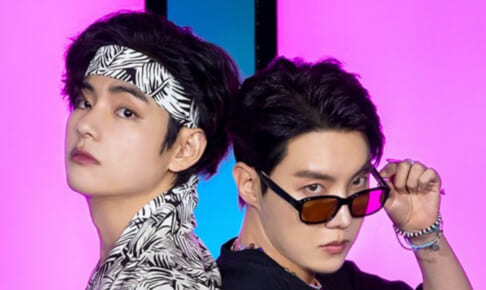 （左）BTS V（右）J-HOPE