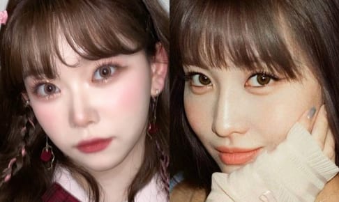 Billlie ツキ（左）、TWICE モモ（右）