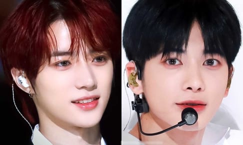 TXT（左）ボムギュ（右）テヒョン