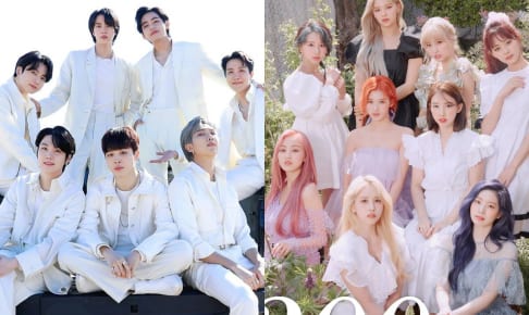 BTS、TWICE（右）