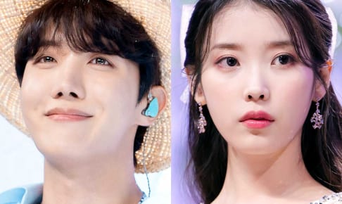 （左）BTS J-HOPE（右）IU