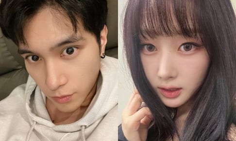 NCT ヘンドリー、aespa ジゼル（右）