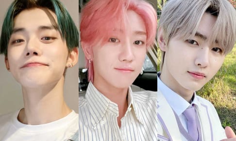 （左から）TXT ヨンジュン、SEVENTEEN ディエイト、ENHYPEN ソンフン